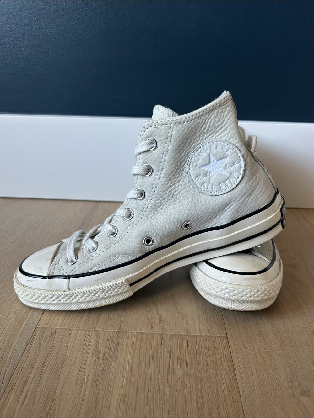 Converse Chuck Taylor All Stars High-Top White Leather Sneakers